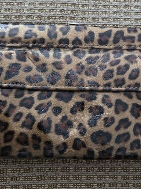 Source Unknown Leopard Print Brown Tan Wallet
